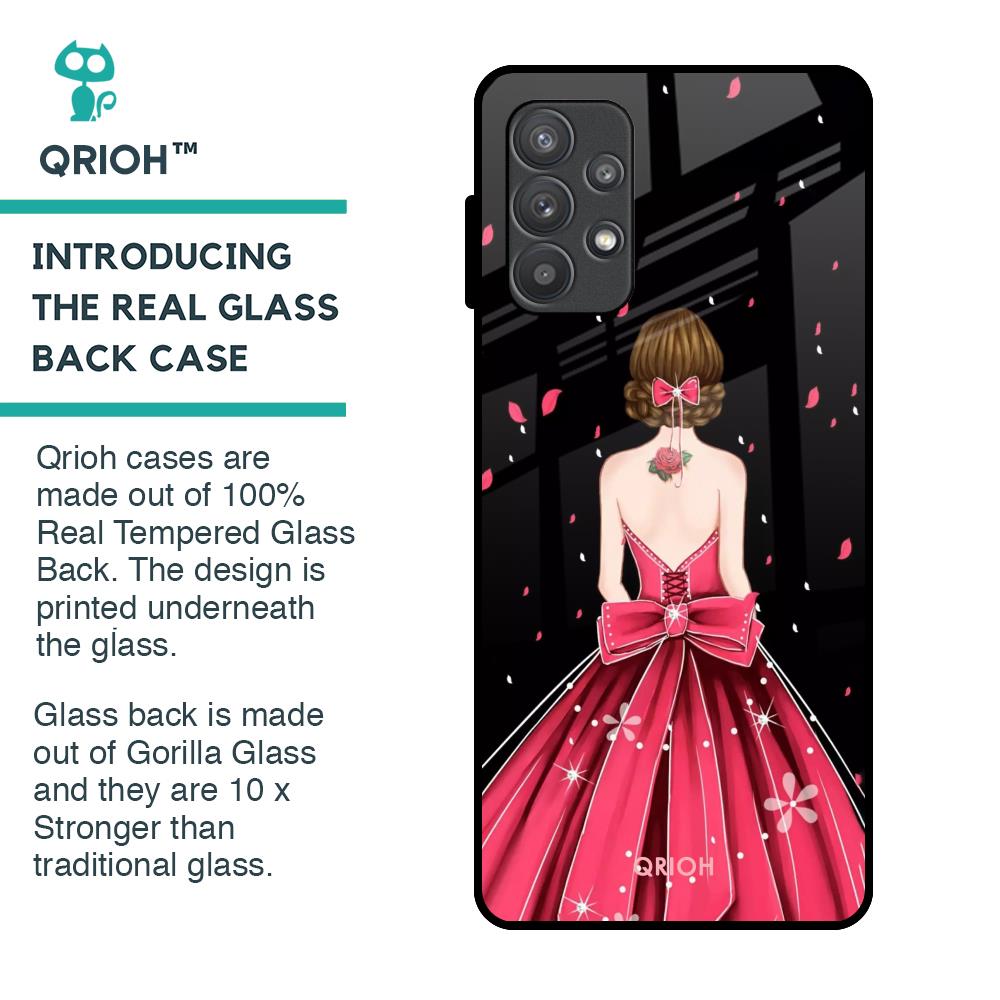Fashion Princess Glass Case for Samsung Galaxy A32