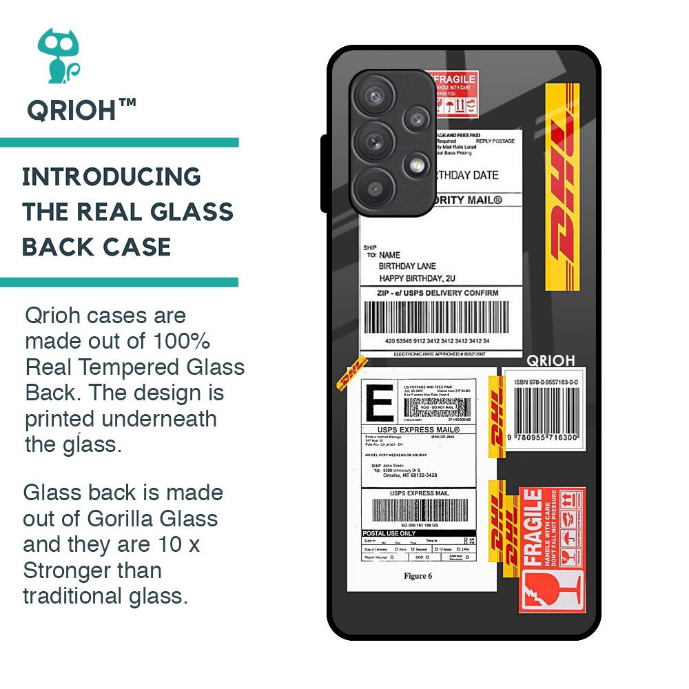 Cool Barcode Label Glass Case For Samsung Galaxy A32
