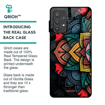 Retro Gorgeous Flower Glass Case for Samsung Galaxy A32