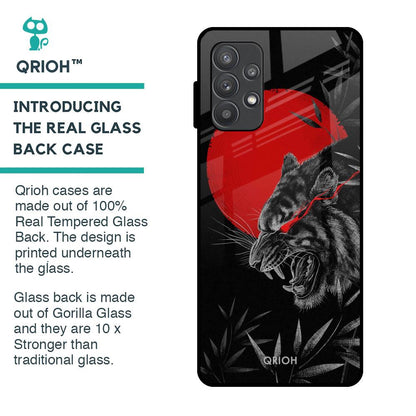 Red Moon Tiger Glass Case for Samsung Galaxy A32