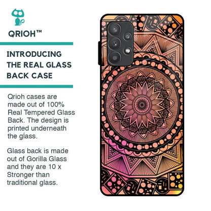 Floral Mandala Glass Case for Samsung Galaxy A32