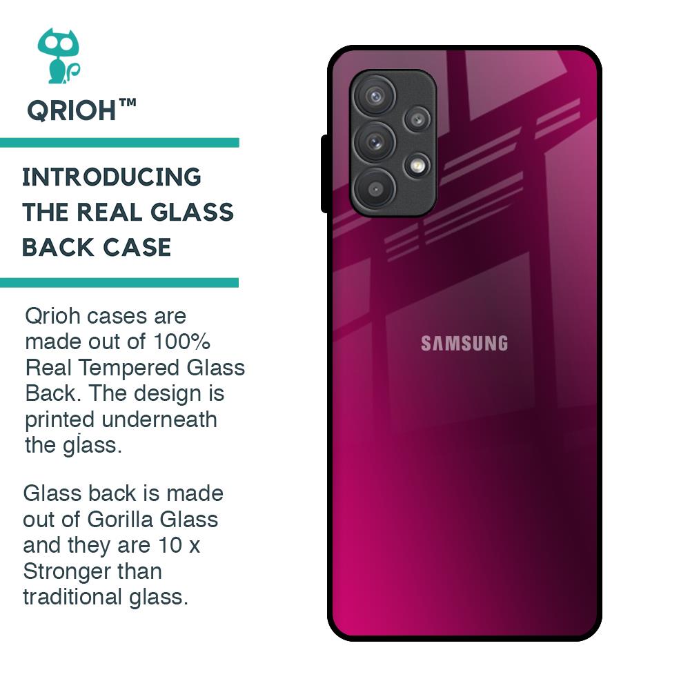 Pink Burst Glass Case for Samsung Galaxy A32