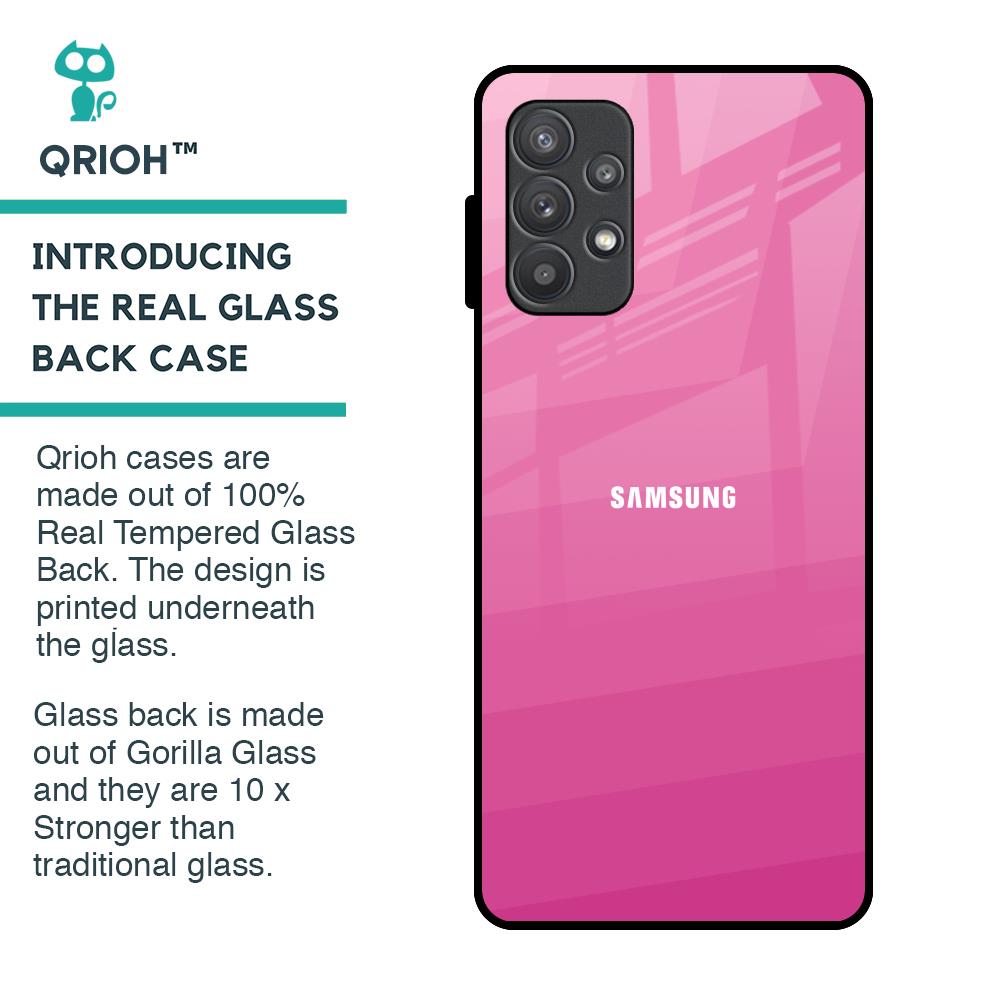 Pink Ribbon Caddy Glass Case for Samsung Galaxy A32