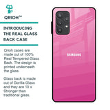 Pink Ribbon Caddy Glass Case for Samsung Galaxy A32