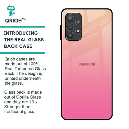 Pastel Pink Gradient Glass Case For Samsung Galaxy A32