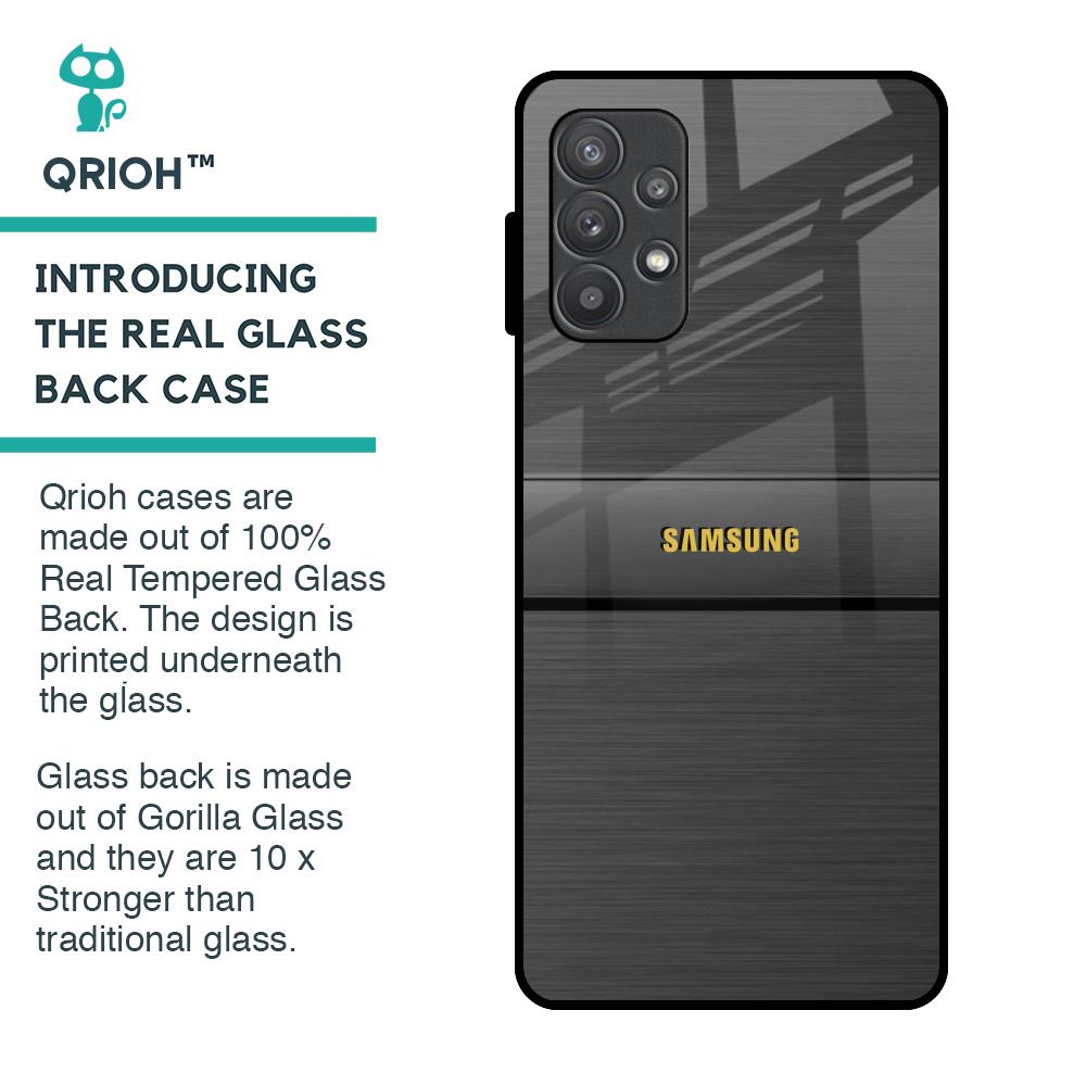 Grey Metallic Glass Case For Samsung Galaxy A32