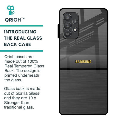 Grey Metallic Glass Case For Samsung Galaxy A32