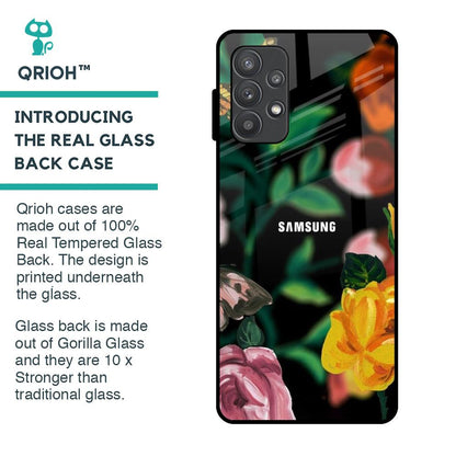 Flowers & Butterfly Glass Case for Samsung Galaxy A32