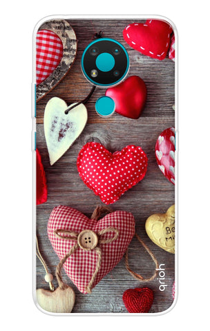 Valentine Hearts Nokia 3.4 Back Cover