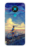 Riding Bicycle to Dreamland Nokia 3.4 Back Cover