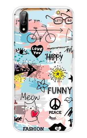 Happy Doodle LG W11 Back Cover