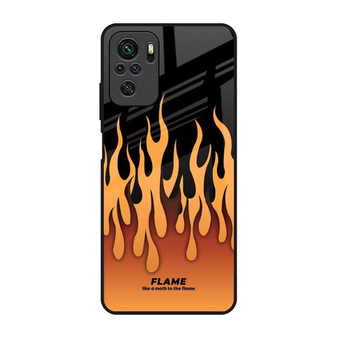 Fire Flame Redmi Note 10 Glass Back Cover Online