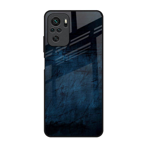 Dark Blue Grunge Redmi Note 10 Glass Back Cover Online