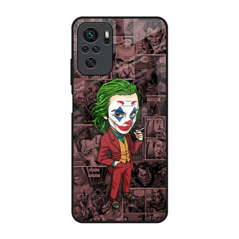 Joker Cartoon Redmi Note 10 Glass Back Cover Online