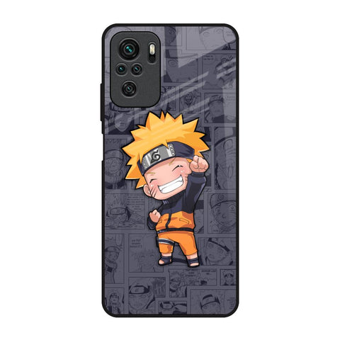 Orange Chubby Redmi Note 10 Glass Back Cover Online