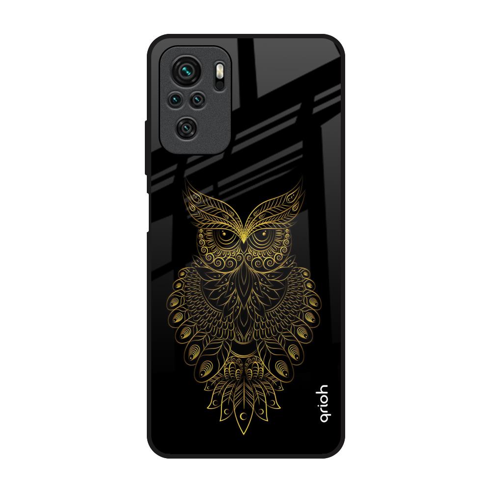 Golden Owl Redmi Note 10 Glass Back Cover Online