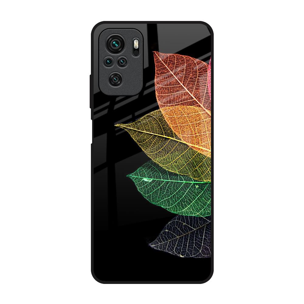 Colorful Leaves Redmi Note 10 Glass Back Cover Online
