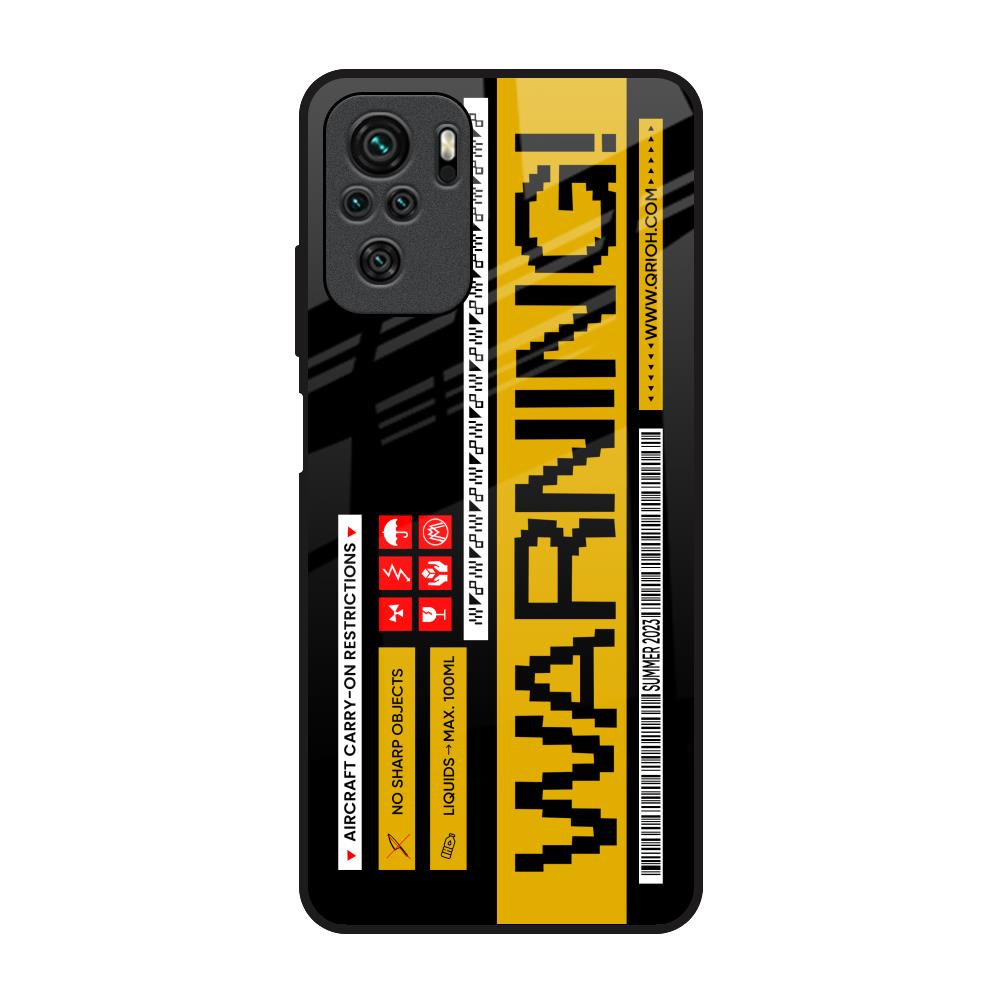 Aircraft Warning Redmi Note 10 Glass Back Cover Online