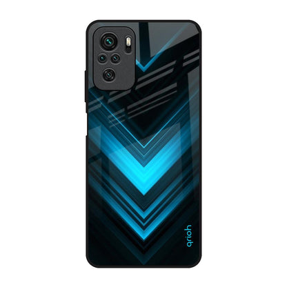 Vertical Blue Arrow Redmi Note 10 Glass Back Cover Online