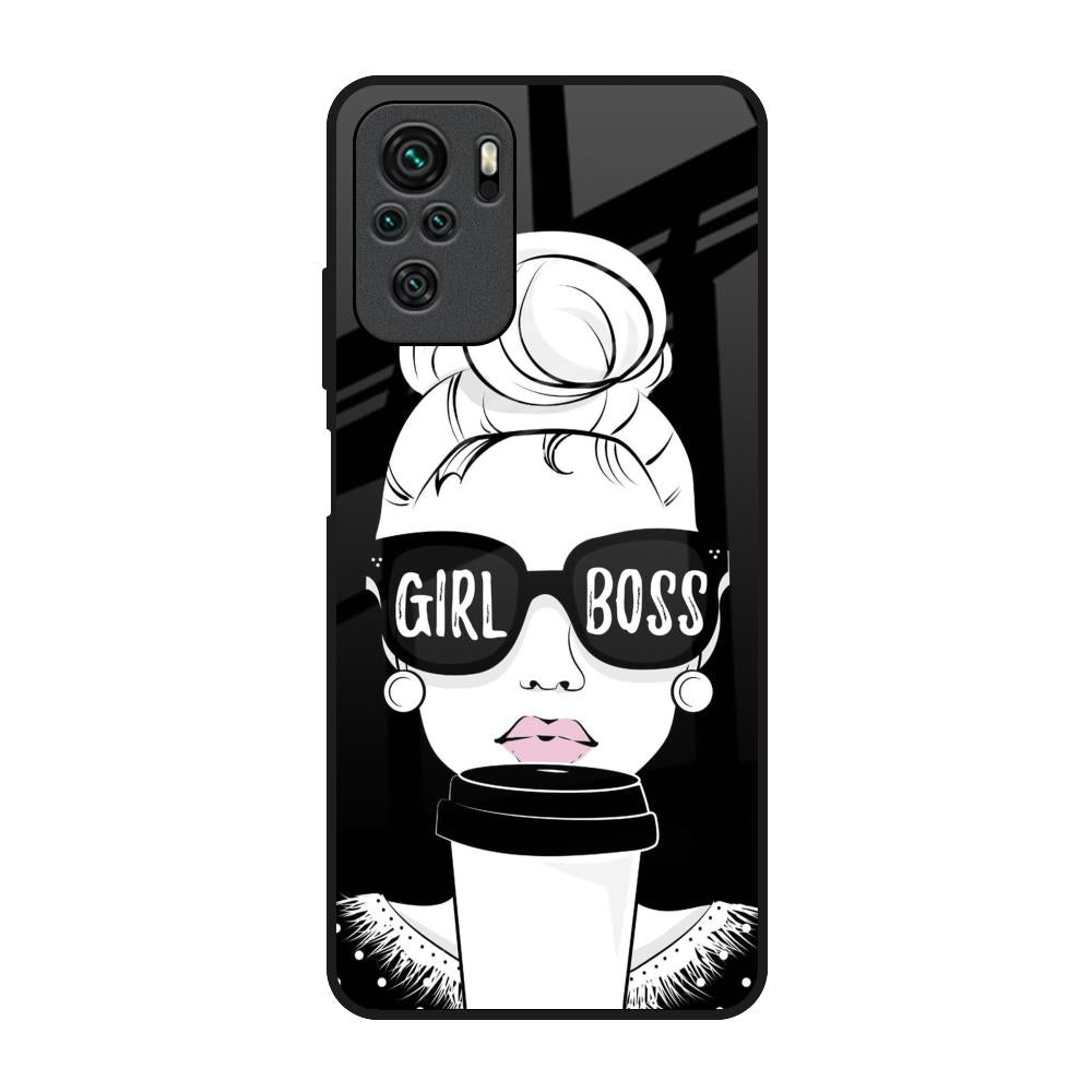 Girl Boss Redmi Note 10 Glass Back Cover Online