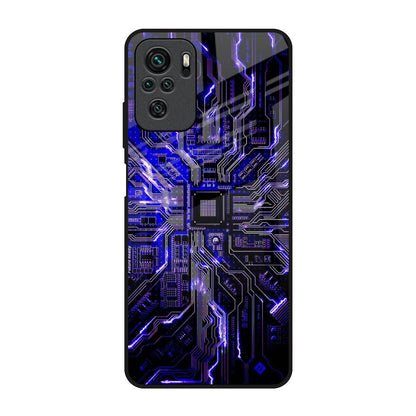 Techno Color Pattern Redmi Note 10 Glass Back Cover Online