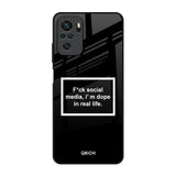 Dope In Life Redmi Note 10 Glass Back Cover Online
