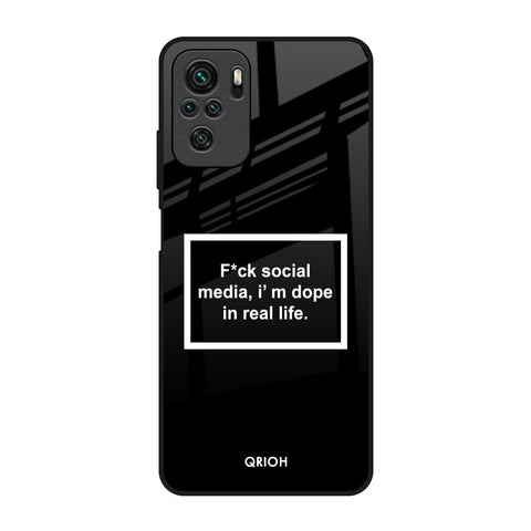 Dope In Life Redmi Note 10 Glass Back Cover Online