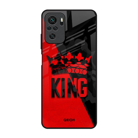 I Am A King Redmi Note 10 Glass Back Cover Online