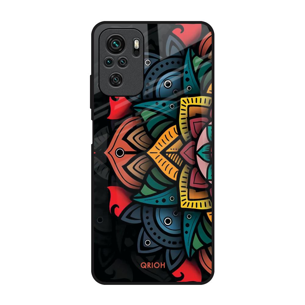 Retro Gorgeous Flower Redmi Note 10 Glass Back Cover Online