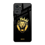 Lion The King Redmi Note 10 Glass Back Cover Online