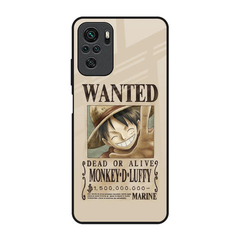 Luffy Wanted Redmi Note 10 Glass Back Cover Online
