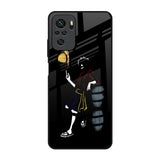 Luffy Line Art Redmi Note 10 Glass Back Cover Online