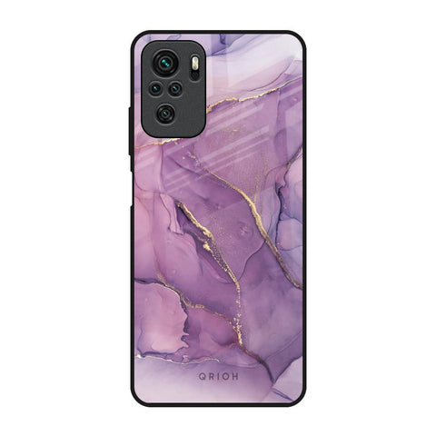 Purple Gold Marble Redmi Note 10 Glass Back Cover Online