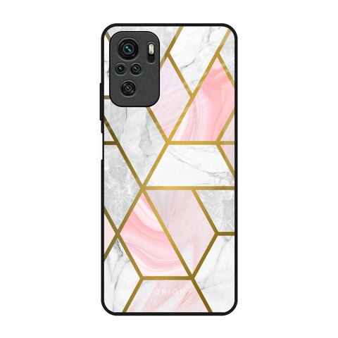 Geometrical Marble Redmi Note 10 Glass Back Cover Online