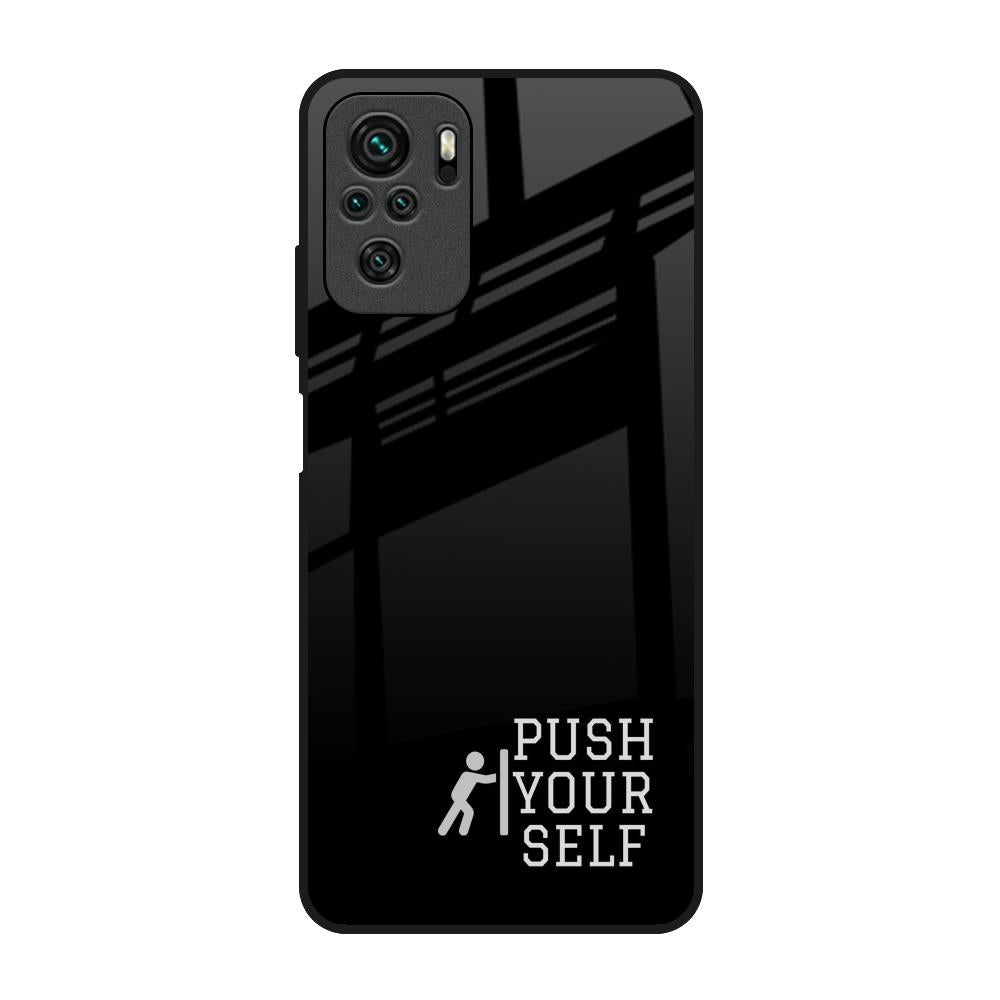 Push Your Self Redmi Note 10 Glass Back Cover Online