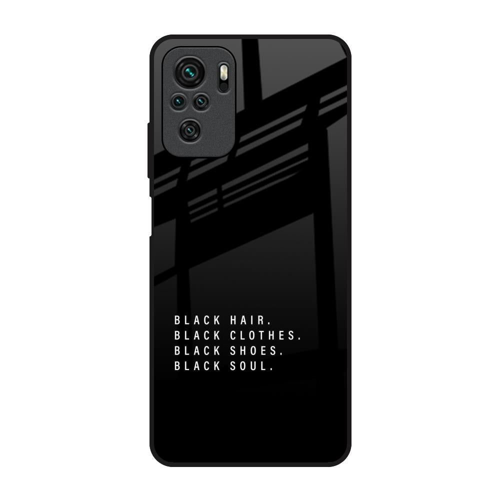 Black Soul Redmi Note 10 Glass Back Cover Online