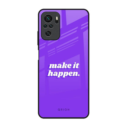 Make it Happen Redmi Note 10 Glass Back Cover Online