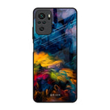 Multicolor Oil Painting Redmi Note 10 Glass Back Cover Online