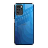 Blue Wave Abstract Redmi Note 10 Glass Back Cover Online