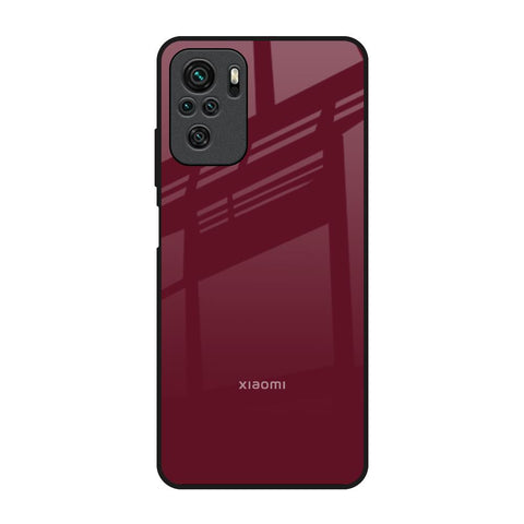 Classic Burgundy Redmi Note 10 Glass Back Cover Online