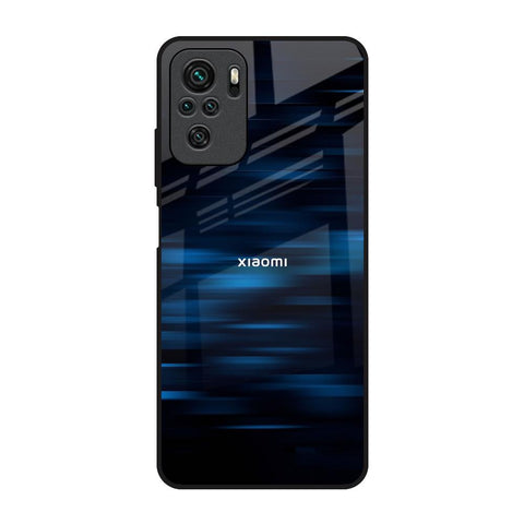 Blue Rough Abstract Redmi Note 10 Glass Back Cover Online