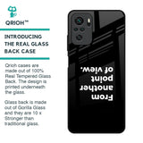 Motivation Glass Case for Redmi Note 10