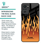 Fire Flame Glass Case for Redmi Note 10