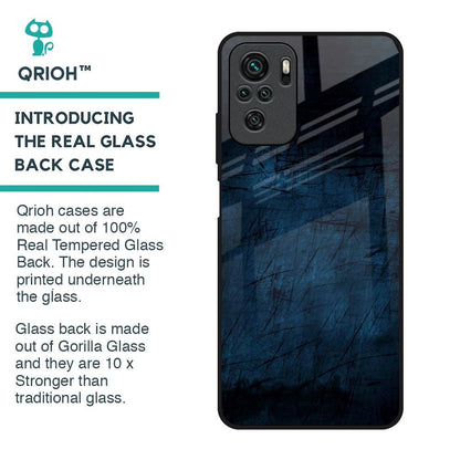 Dark Blue Grunge Glass Case for Redmi Note 10