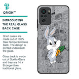 Cute Baby Bunny Glass Case for Redmi Note 10