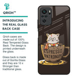 Tea With Kitty Glass Case For Redmi Note 10