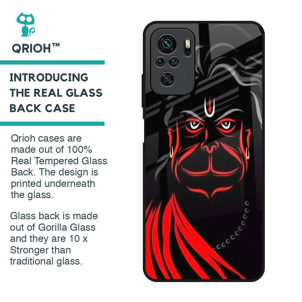 Lord Hanuman Glass Case For Redmi Note 10