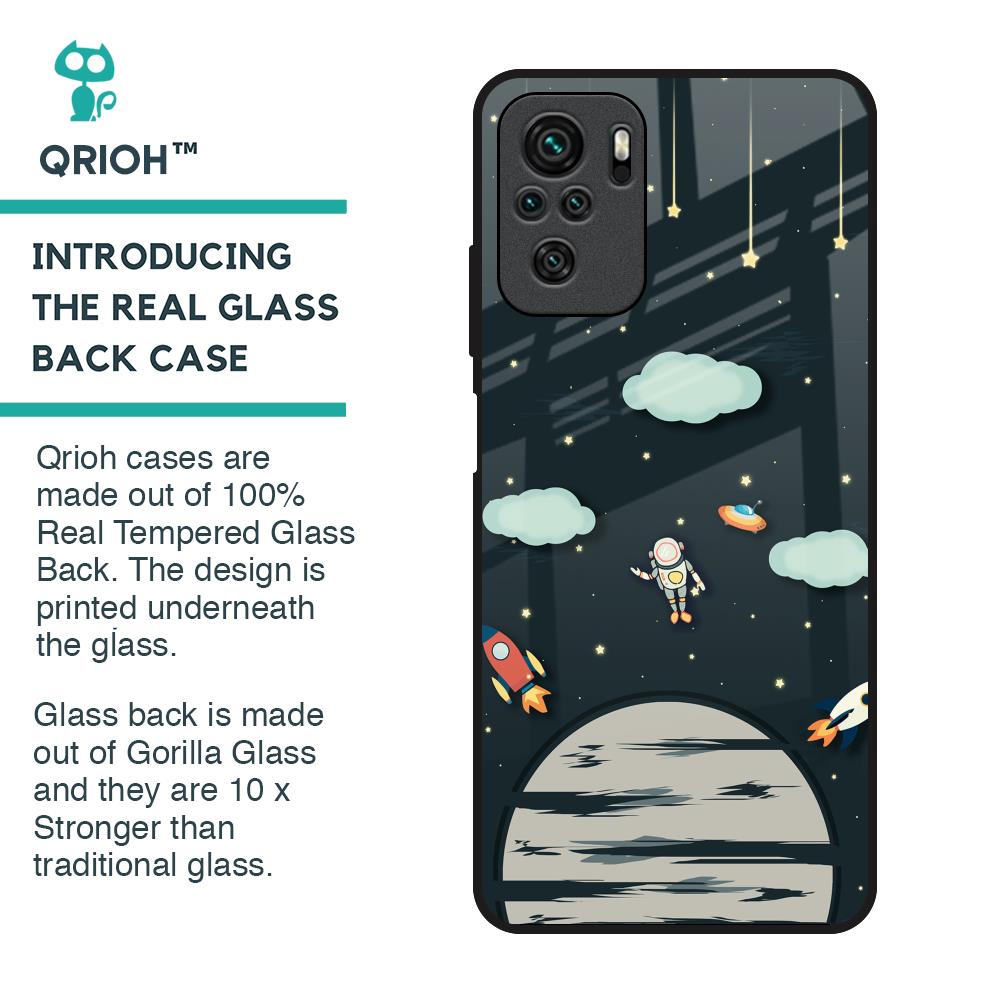 Astronaut Dream Glass Case For Redmi Note 10