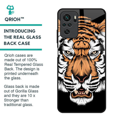 Angry Tiger Glass Case For Redmi Note 10