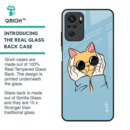 Adorable Cute Kitty Glass Case For Redmi Note 10